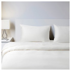 002.999.48 Ikea Skogsnarv Bed Sheet Set Bedding Pillowcases White New