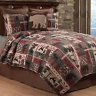 008246523789 Killian Ridge King Quilt Set Lodge Cabin Bear