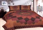 009-6 American Hometex Alexandra Dahlia Quilt Set Pc Patchwork King Queen