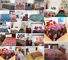 01120 Handmade Indian Kantha Quilt Vintage King Size Bedspread Throw Cotton 01120 Handmade Indian Kantha Quilt Vintage King Size Bedspread Throw Cotton