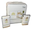 028828308405 Lemon Tree Agra White Gold Metallic Queen Quilt