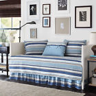 03053172 Stone Cottage Blue Striped Nautical Piece Quilted Daybed 666703053172