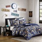 03058276 Mi Zone Xl Blue Camouflage Coverlet Quilt Set 666703058276