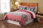 041808866245 Mainstays New Reindeer Quilt Sham Set King Christmas