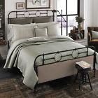 046249518876 Beekman Sangerfield Squares Queen Coverlet Metallic Granite Gray