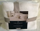 060-15-1477 Fieldcrest Diamond Matelasse Coverlet White Queen Cotton Washable New