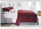 060-15-2419 Threshold Triangle Velvet Quilt Comforter Shams Burgundy New 060-15-2419 Threshold Triangle Velvet Quilt Comforter Shams Burgundy New