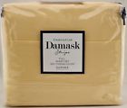 0740972241208 Supima Damask Collection Full Sheet Set Straw Gold
