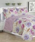 0812153030595 Glory Home Design Piece Queen Reversible Quilt Purple