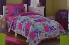 081806278275 Mainstays Kids Patchwork Butterfly Quilt Bedspread Size