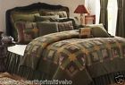 1-quilted 1-quilt Shams Cabin 4 Pc King Cover Pillow Tea Primitive 2-luxury