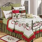 100 Cotton Face Polyester Back Fill Holid Christmas Holiday Garland Quilt Comforter Full Queen Size Matress Bedding 799475714153