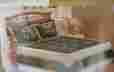 103192 Jiali Hand Crafted Full Queen Quilt Set Embroidered Velvet Floral 100 Cotton New