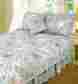 103559 La Rochelle New Christina 100 Cotton 5pc Quilt Coverlet Set Blue Floral Queen 740504776338