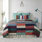 19744 105x95 Ashmont Vhc Brands Kailani 7pc Ocean Beach Quilt Bedding Set Aqua Blue Pink King 840528108624
