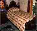 120x90kingpatch Rabbit Furfurnishings King Exotic Bedspread Accent Rugs Fake Faux Fur Pelts Log Cabin New