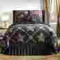 12266 Vhc Brands Arlington Country Star 3 Pc.queen Patchwork Quilt Bedding Set