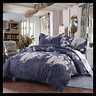 13011200005 Microfiber Pc Navy Palace Peacock Pattern Bedding Floral 606089313651