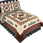 14205672 Collections Etc Woodland Inspired Northwoods Bear Reversible Lightweight 191121063835