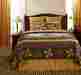 14970 Vhc Brands Amherst 6pc King Quilt Set Primitive Black Gold Brown Star Oversize Make Offer 841985034952