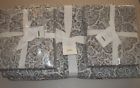 155613 Pottery Barn Clio Reversible Coverlet Quilt Queen Smoke Gray Shams