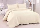 16381 American Hometex Ivory King Queen Piece Cotton Quilt Set Harmonious