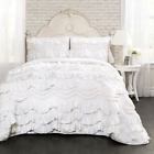 16t000646 Lush Decor Kemmy White Twin Quilt Set 848742050552