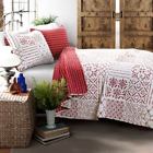 16t001414 Lush Decor Monique Red Quilt Set 848742057636