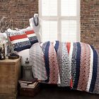 16t001584 Lush Decor Cor Boho Stripe Quilt Set King 848742059487
