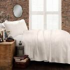 16t001692 Lush Decor Pom White Stripe Quilt Set 848742060582