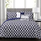 16t001709 Lush Decor Special Edition Edward Trellis Queen Sz Quilt Pillows