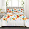 16t002271 Lush Decor Percy Bloom Tangerine And Blue Quilt 848742066935