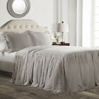 16t002841 Lush Decor Ruffle Skirt Gray Twin Bedspread Set 848742072592
