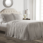 16t002845 Lush Decor Ruffle Skirt Piece Bedspread Set Full 848742072639