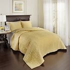 17039beddquelgd Beautyrest Piece Valentre Coverlet Set Queen Light Gold 885308558510