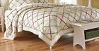 197785 Laura Ashley Quilt Cotton Ruffled King Garden Applique Trellis Design 737452674571