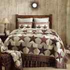 19969 Ashton Willow Abilene Country Star 3 Pc.queen Quilt Bedding Set