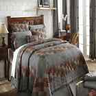 19989 Vhc Brands Beacon Hill Grey Quilt With 2 Pillow Shams King