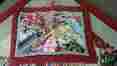 1quilt Pottery Barn 2 Shams Matching Patchwork Tropical For Queen Full Bedding