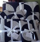 2 5 Pottery King Navy Standard Euro Patchwork Barn Quilt Circles 3 Shams