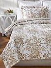 200363 Laura Ashley Bedford Cotton Reversible Quilt Mocha 883893293984