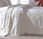 20187 Diamond Bedspread Vintage Cotton Coverlet White Bed Cover 680847120187