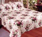 2061 American Hometex Chinese Rose Quilt Set King Queen Piece Floral