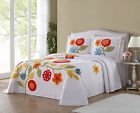 20701804bsp-mul Ellison Flower Garden Chenille King White Bedspread 800014150667 20701804bsp-mul Ellison Flower Garden Chenille King White Bedspread 800014150667