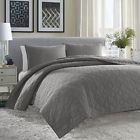 209732 City Scene Moroccan Medallion Quilt Set Gunmetal Gray 782273694741