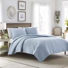 210428 Laura Ashley Felicity Quilt Set Breeze Blue King