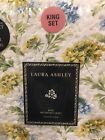 215304 Laura Ashley King Quilt Sham Set Pc Edwina Blue White