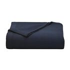 216080 Nautica Baird Navy Cotton Blanket Twin Quilts Bedspreads 883893433175