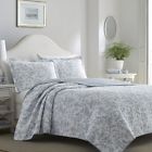221082 Laura Ashley Amberley Quilt Set Spa Blue 883893480452 221082 Laura Ashley Amberley Quilt Set Spa Blue 883893480452