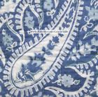 23 27 Levtex Blue Floral Paisley King Quilt Off White Flowers Cotton
